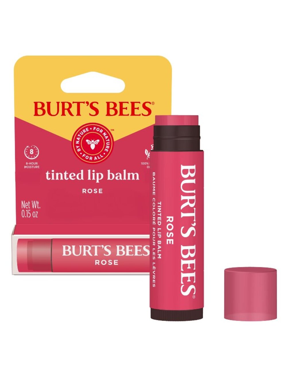 Burt's Bees Rose Tinted Lip Balm with Shea Butter, 4.25 g